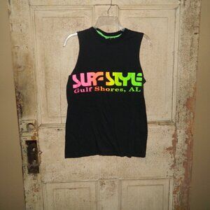 Surf Style Gulf Shores AL Sleeveless T Shirt Size S (RR-3)